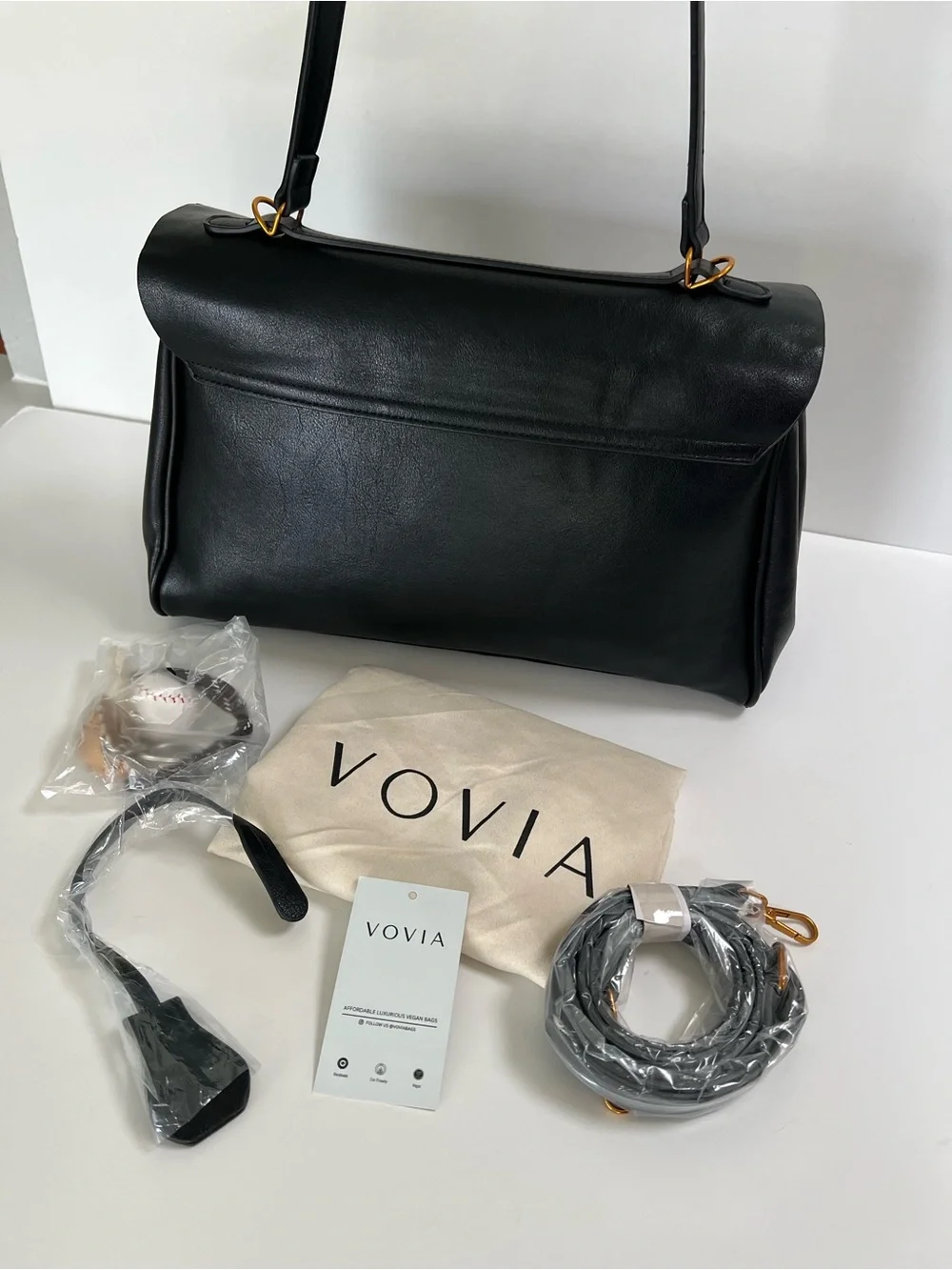 Vovia Bags Black Ciara Vintage Shoulder Bag